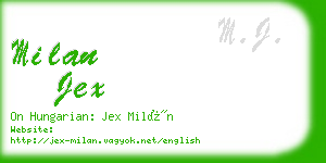 milan jex business card